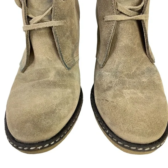 J CREW MACALISTER Wedge Boots Ankle Booties Genuine Leather Suede Shoes sz 8 - Picture 2 of 16